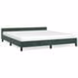 vidaXL Cadre de lit sans matelas vert foncé 160x200 cm velours - 160 x 200 cm
