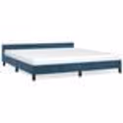 vidaXL Cadre de lit sans matelas bleu foncé 160x200 cm velours - 160 x 200 cm