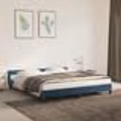 vidaXL Cadre de lit sans matelas bleu foncé 180x200 cm velours - 180 x 200 cm