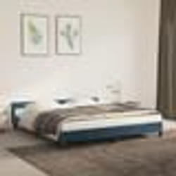 vidaXL Cadre de lit sans matelas bleu foncé 180x200 cm velours - 180 x 200 cm