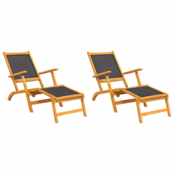 VidaXL 3120442, Terrace, Bois d'acacia, Tissu, 575 mm, 1410 mm, 920 mm