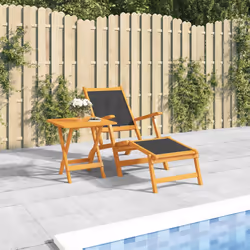 VidaXL 3120443 chaise d'extérieur Terrace Bois d'acacia, Tissu