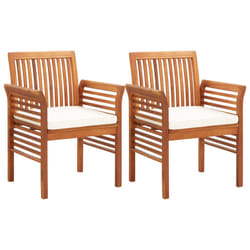 VidaXL 3120450 chaise d'extérieur Terrace Siège rembourré Bois d'acacia Crème