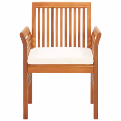 VidaXL 3120450 chaise d'extérieur Terrace Siège rembourré Bois d'acacia Crème