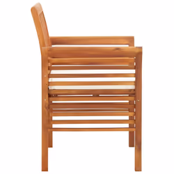 VidaXL 3120450 chaise d'extérieur Terrace Siège rembourré Bois d'acacia Crème - Vue supplémentaire 4