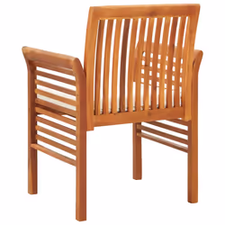 VidaXL 3120450 chaise d'extérieur Terrace Siège rembourré Bois d'acacia Crème - Vue supplémentaire 5
