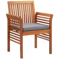 Vidaxl - Chaises à manger de jardin et coussins lot de 4 acacia massif