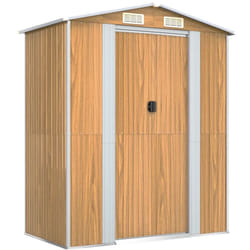 Vidaxl - Abri de jardin Marron clair 192x108x223 cm Acier galvanisé
