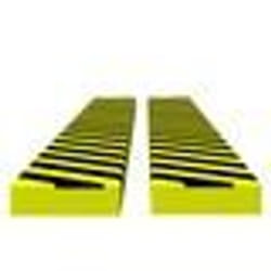 vidaXL Protecteurs d'angle 2 pcs Jaune et noir 6x2x101,5 cm PU