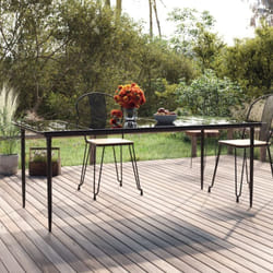 Vidaxl - Table à manger de jardin Noir 200x100x74cm Acier et verre trempé
