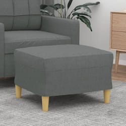 Vidaxl - Repose-pied Gris foncé 60x50x41 cm Tissu