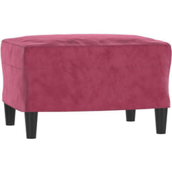 Vidaxl - Repose-pied Rouge bordeaux 60x50x41 cm Velours
