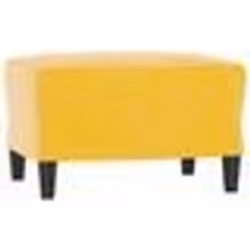 vidaXL Repose-pied Jaune 60x50x41 cm Velours