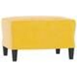 vidaXL Repose-pied Jaune 60x50x41 cm Velours