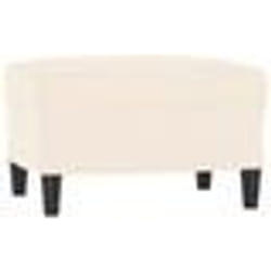 vidaXL Repose-pied Crème 60x50x41 cm Velours