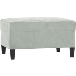 Vidaxl - Repose-pied Gris clair 70x55x41 cm Velours