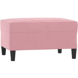 Vidaxl - Repose-pied Rose 70x55x41 cm Velours