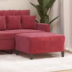 vidaXL Repose-pied Rouge bordeaux 70x55x41 cm Velours