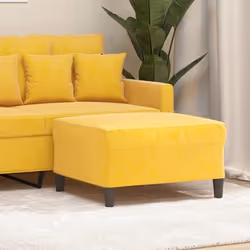 vidaXL Repose-pied Jaune 70x55x41 cm Velours