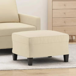 vidaXL Repose-pied Crème 60x50x41 cm Tissu