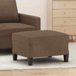 vidaXL - Repose-pied Marron Tissu