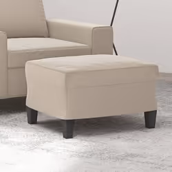 vidaXL Repose-pied Crème 60x50x41 cm Tissu microfibre