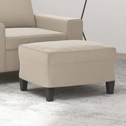 vidaXL Repose-pied Crème 60x50x41 cm Tissu microfibre