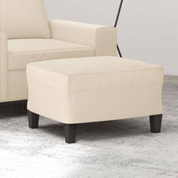 Repose-pied Beige 60x50x41 cm Tissu microfibre Vidaxl