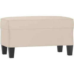 Banc Crème 70x35x41 cm Tissu microfibre vidaXL