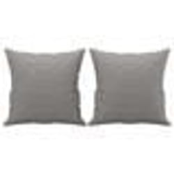 vidaXL Coussins décoratifs 2 pcs Gris clair 40x40 cm Tissu 349471