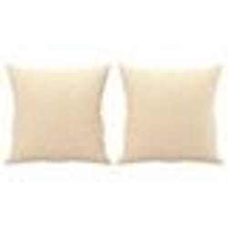 vidaXL Coussins décoratifs lot de 2 Crème 40x40 cm Tissu