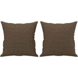 Coussins décoratifs lot de 2 Marron 40x40 cm Tissu Vidaxl