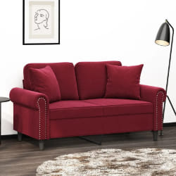 vidaXL Coussins Rouge bordeaux