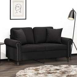 Coussins décoratifs lot de 2 Noir 40x40 cm Velours Vidaxl