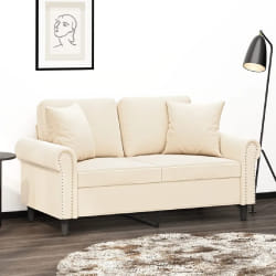 VIDAXL Coussins décoratifs - Crème