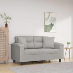 vidaXL Coussins décoratifs lot de 2 Gris clair Tissu microfibre