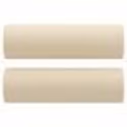 vidaXL Coussins décoratifs lot de 2 Crème Ø15x50 cm Tissu