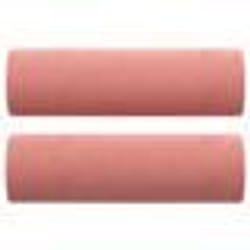 vidaXL Coussins décoratifs lot de 2 Rose Ø15x50 cm Velours