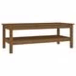 vidaXL Table basse Marron miel 110x50x40 cm Bois massif de pin