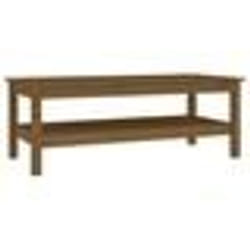 vidaXL Table basse Marron miel 110x50x40 cm Bois massif de pin