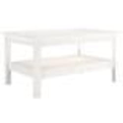 vidaXL Table basse Blanc 80x50x40 cm Bois massif de pin