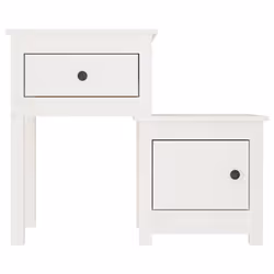 VidaXL 814541 Table de nuit et table de chevet Blanc - Vue supplémentaire 4