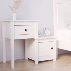 VidaXL 814542 Table de nuit et table de chevet Blanc