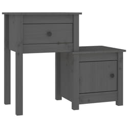 VidaXL 814543 Table de nuit et table de chevet Gris
