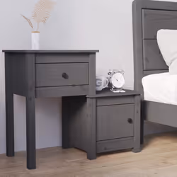 VidaXL 814543 Table de nuit et table de chevet Gris
