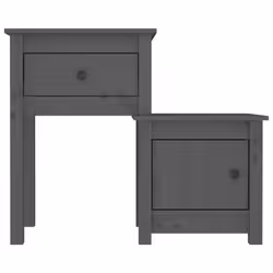 VidaXL 814543 Table de nuit et table de chevet Gris - Vue supplémentaire 4