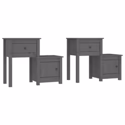 VidaXL 814544, Gris, Bois de pin, 795 mm, 380 mm, 655 mm, 2 pièce(s)