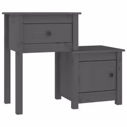VidaXL 814544 Table de nuit et table de chevet Gris