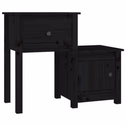 VidaXL 814547, Noir, Bois de pin, 795 mm, 380 mm, 655 mm, 1 pièce(s)