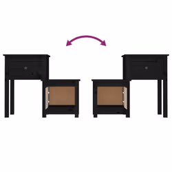 VidaXL 814547 Table de nuit et table de chevet Noir - Vue supplémentaire 5